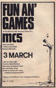 MC5 at Seymour Hall , London - 1972